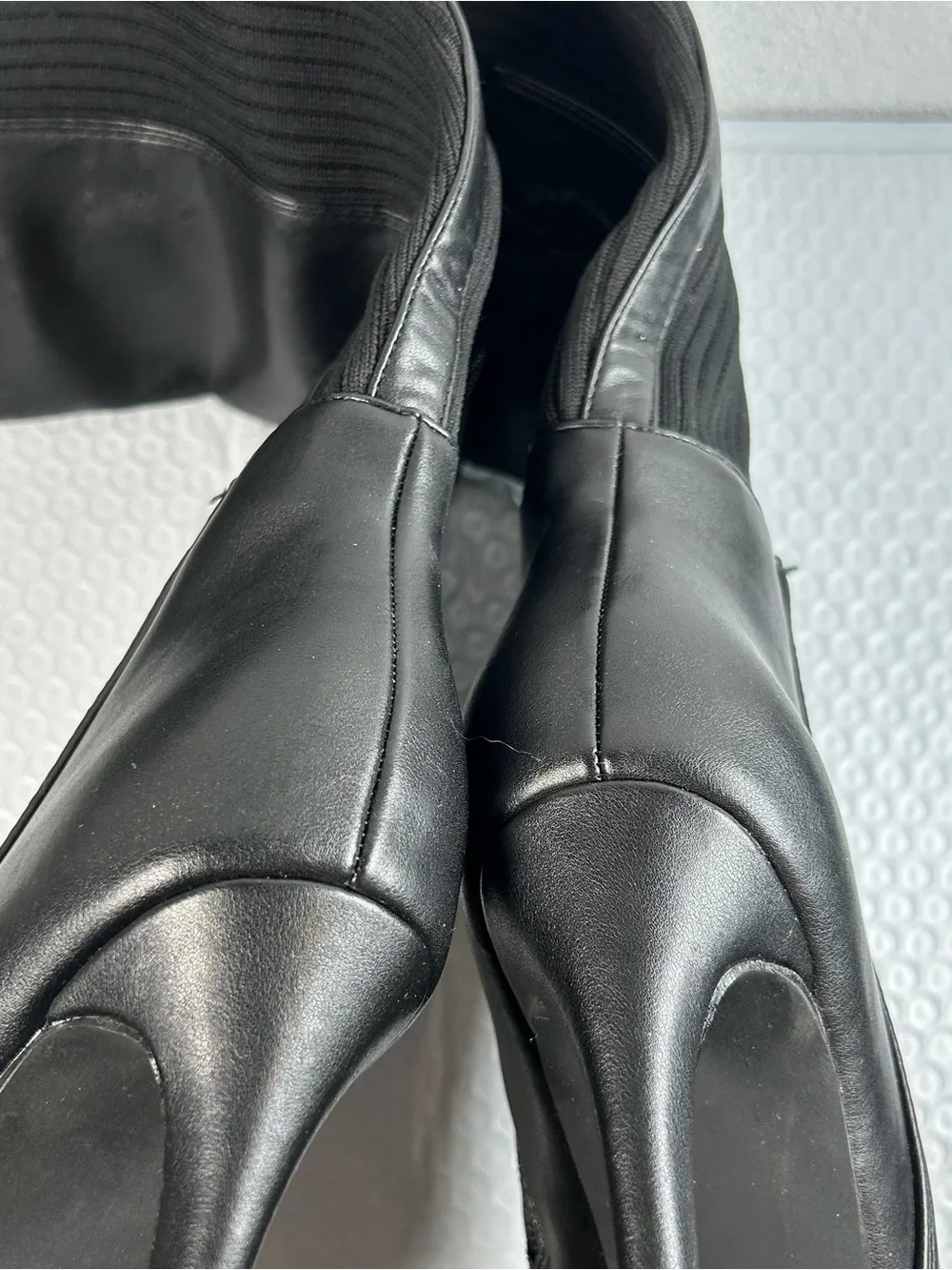 Women’s Black Over the Knee Stretch Boots Stiletto Heel Pointed Toe Size 7